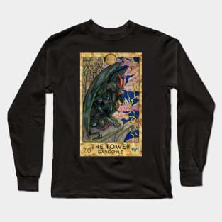 The Tower. Major Arcana Tarot Card. Long Sleeve T-Shirt